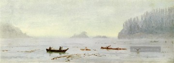  Bier Malerei - indischen Fischer luminism Seestück Albert Bierstadt